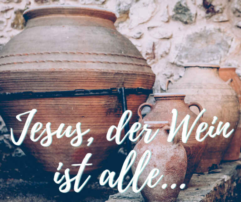 Jesus, der Wein ist alle...